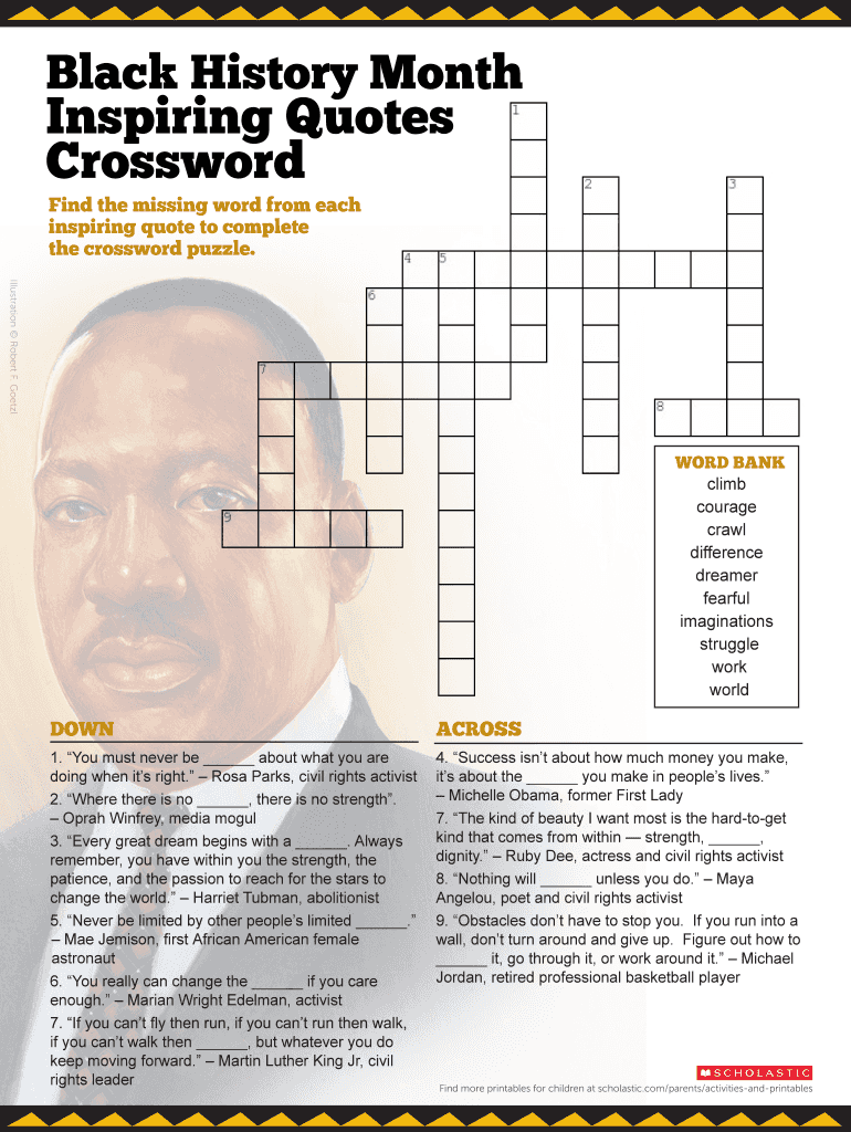 black history month spiral puzzle worksheet answers