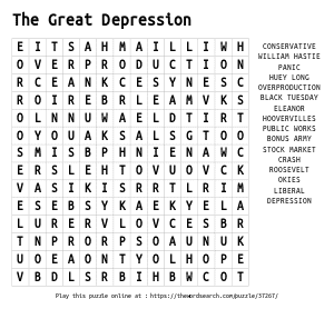 black history month word search worksheet