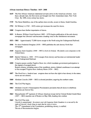 Black History Timeline PDF: Complete with ease | airSlate SignNow