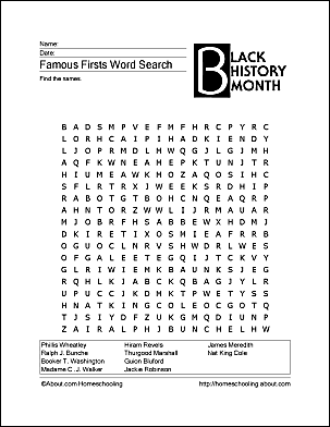 black history worksheet 1st grade