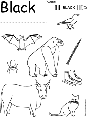 Black Worksheet: EnchantedLearning.com