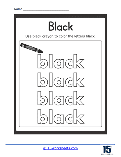 Black Worksheets - 15 Worksheets Library