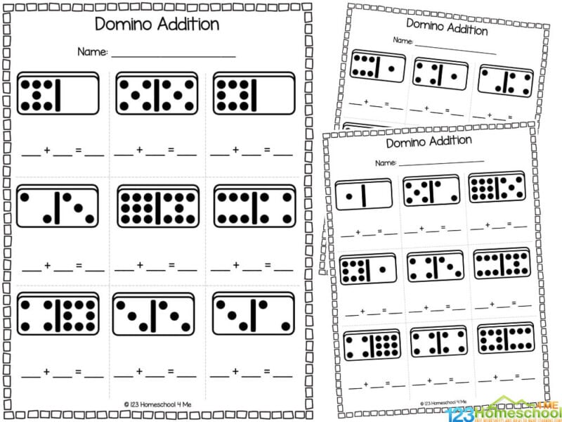 blank addition worksheet kindergarten
