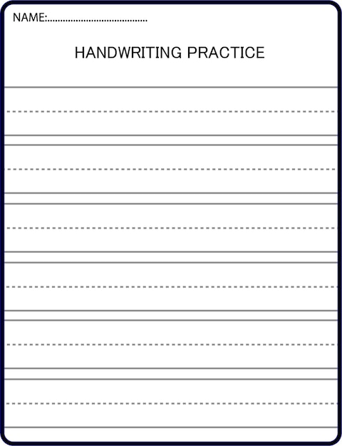 Premium Vector | Handwriting practice worksheet Learning alphabet ...