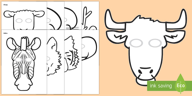 blank animal masks templates