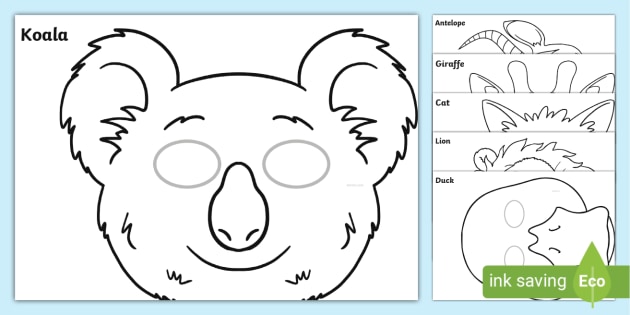 blank animal masks templates
