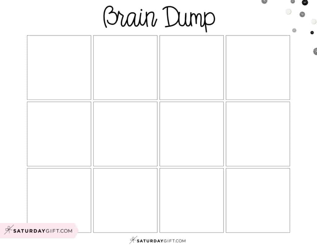 Brain Dump Worksheet - 23 Cute &  Free Printables -