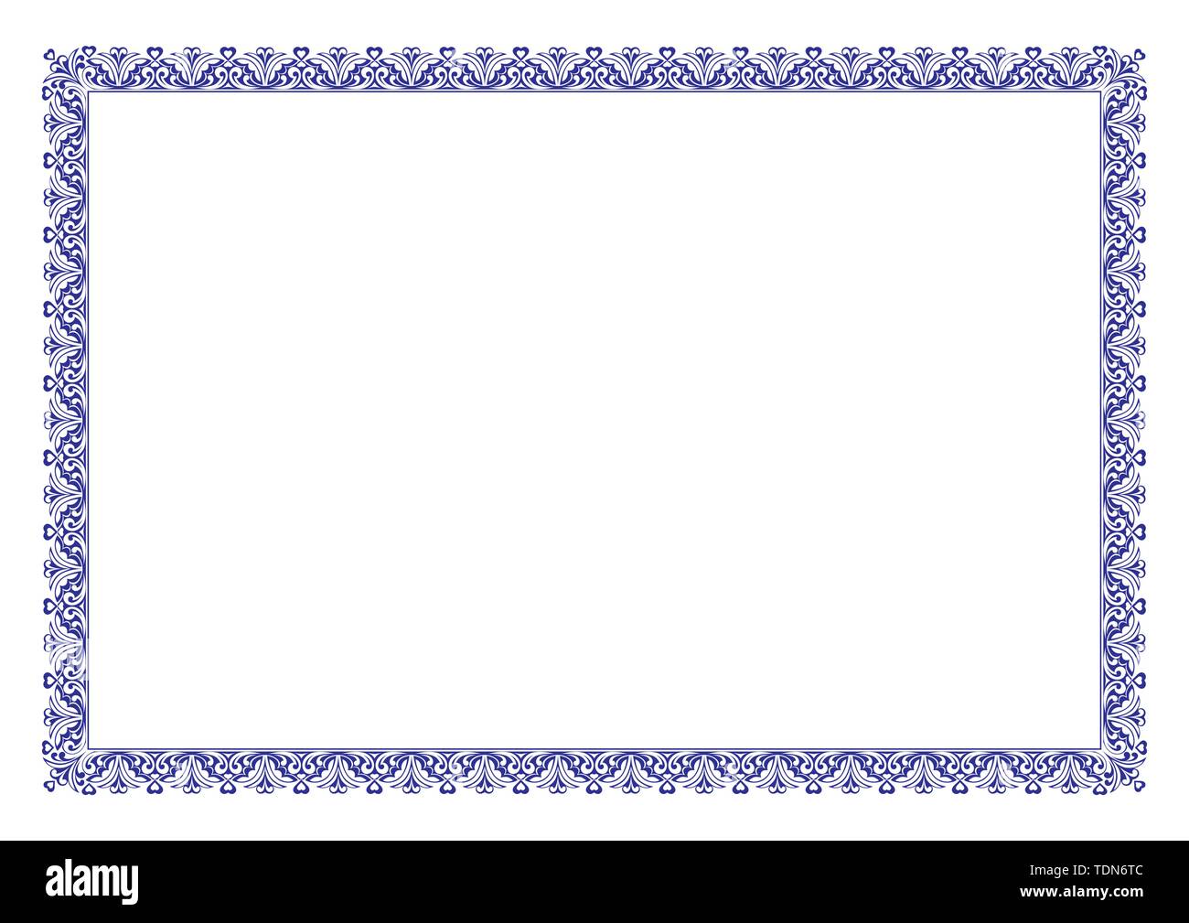 blank certificates with borders