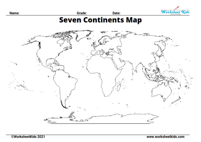 Lets Travel the World: Free Printable Blank Maps for Grades 3 to 8