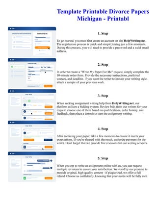 Template Printable Divorce Papers Michigan - Printabl | PDF