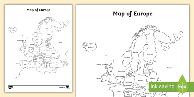 blank europe map countries