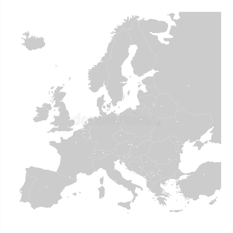 blank europe map countries