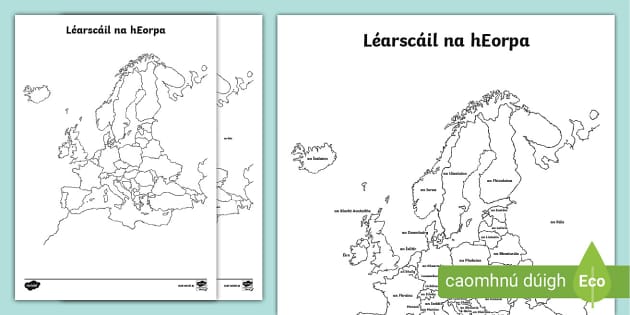blank europe map to label ks2