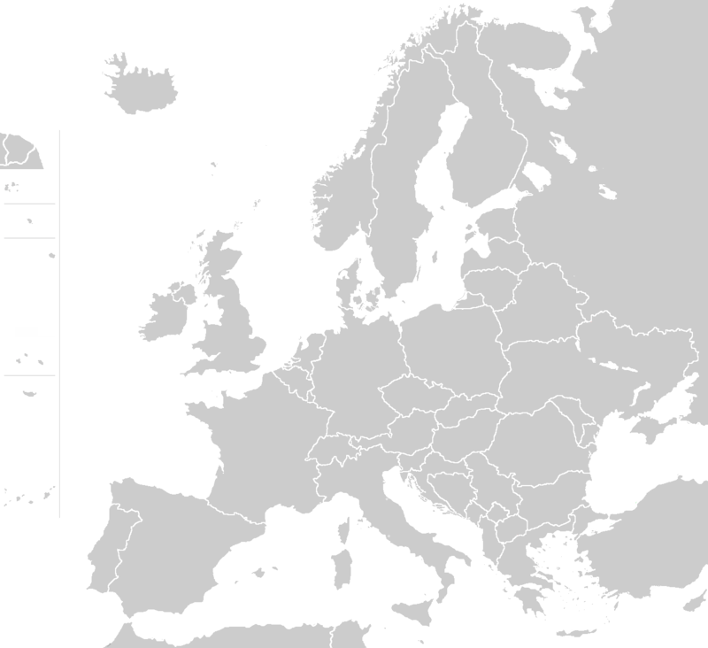 blank europe map with word bank