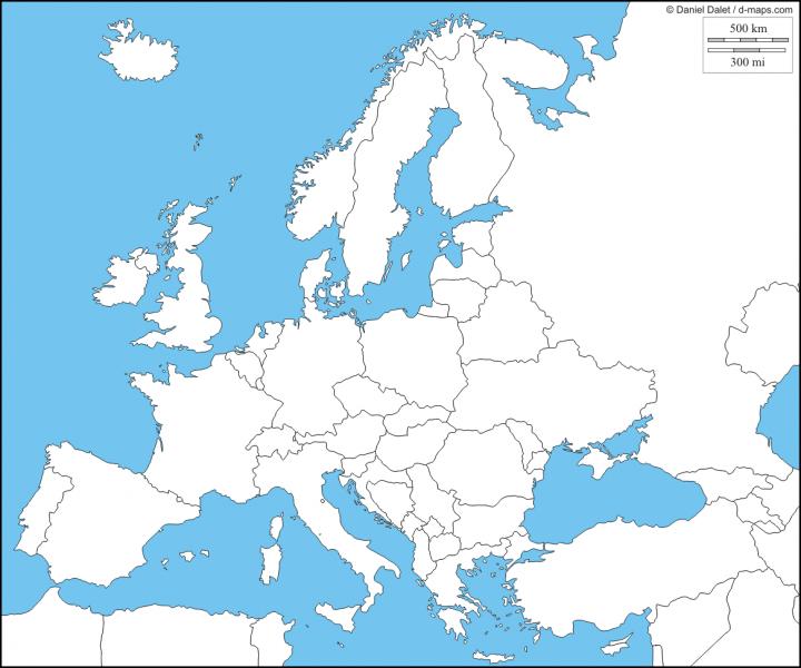 blank europe political map quiz
