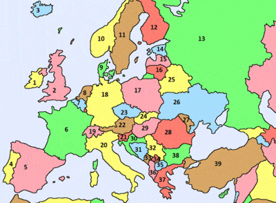 blank europe political map quiz