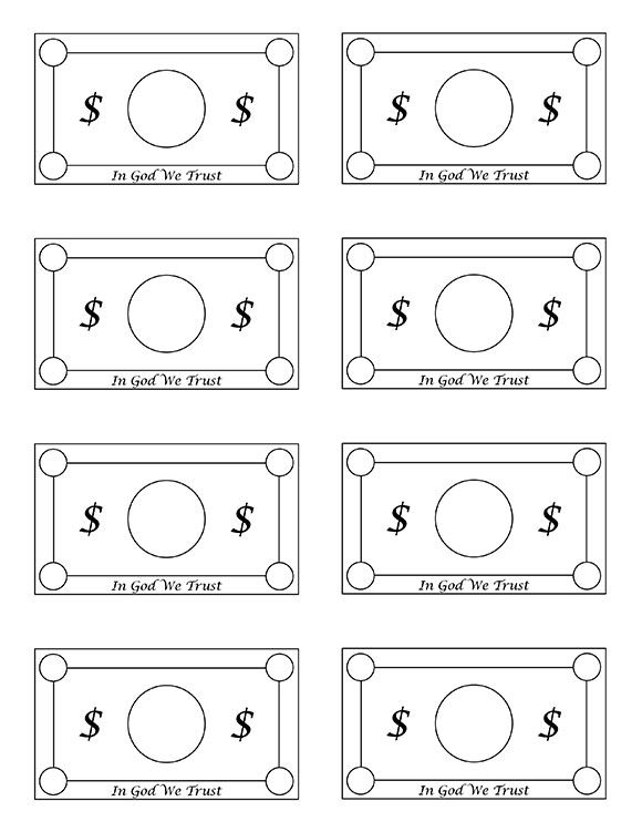 blank fake money template