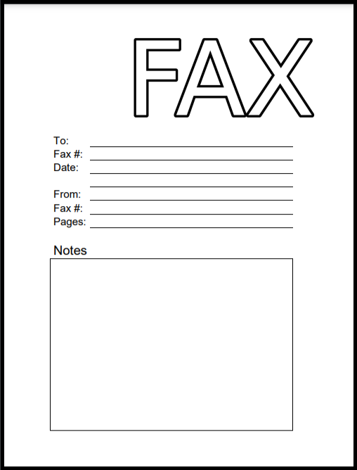 blank fax cover sheet printable pdf
