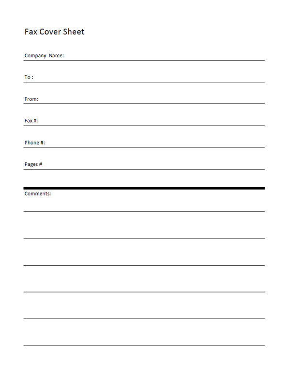 blank fax cover sheet printable pdf
