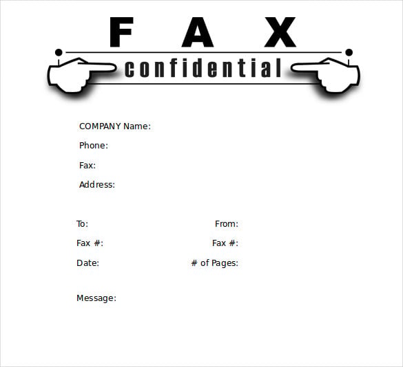 blank fax cover sheet printable pdf