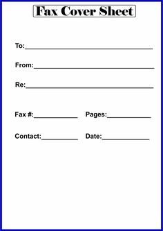 blank fax cover sheet template word