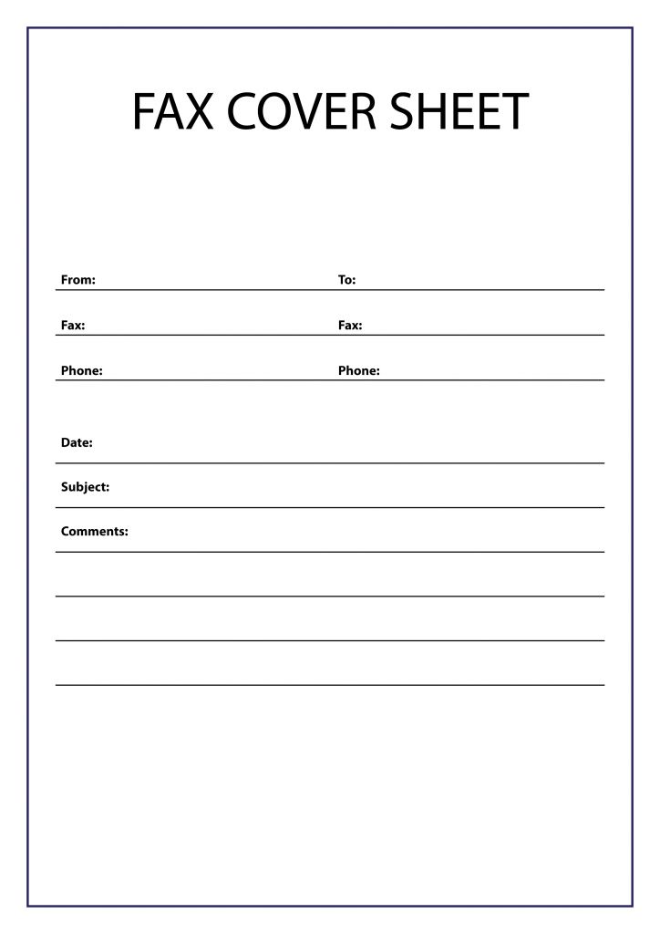Free Fax Cover Sheet Printable Template In PDF, Word, Excel