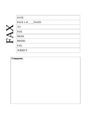 blank fax cover sheet