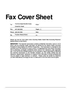 blank fax cover sheet