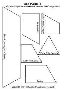 blank food pyramid worksheet