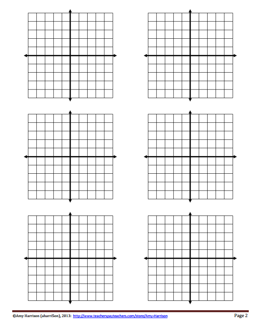 Blank Coordinate Planes - Reproducible | teaching math in a ...