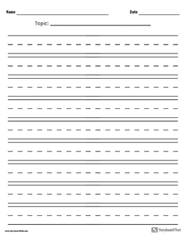 Blank Handwriting Sheets by Storyboard That | TPT