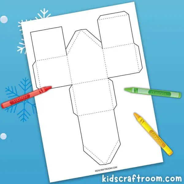 Winter Paper House Craft for Kids (Free Printable) - Kids Craft Room