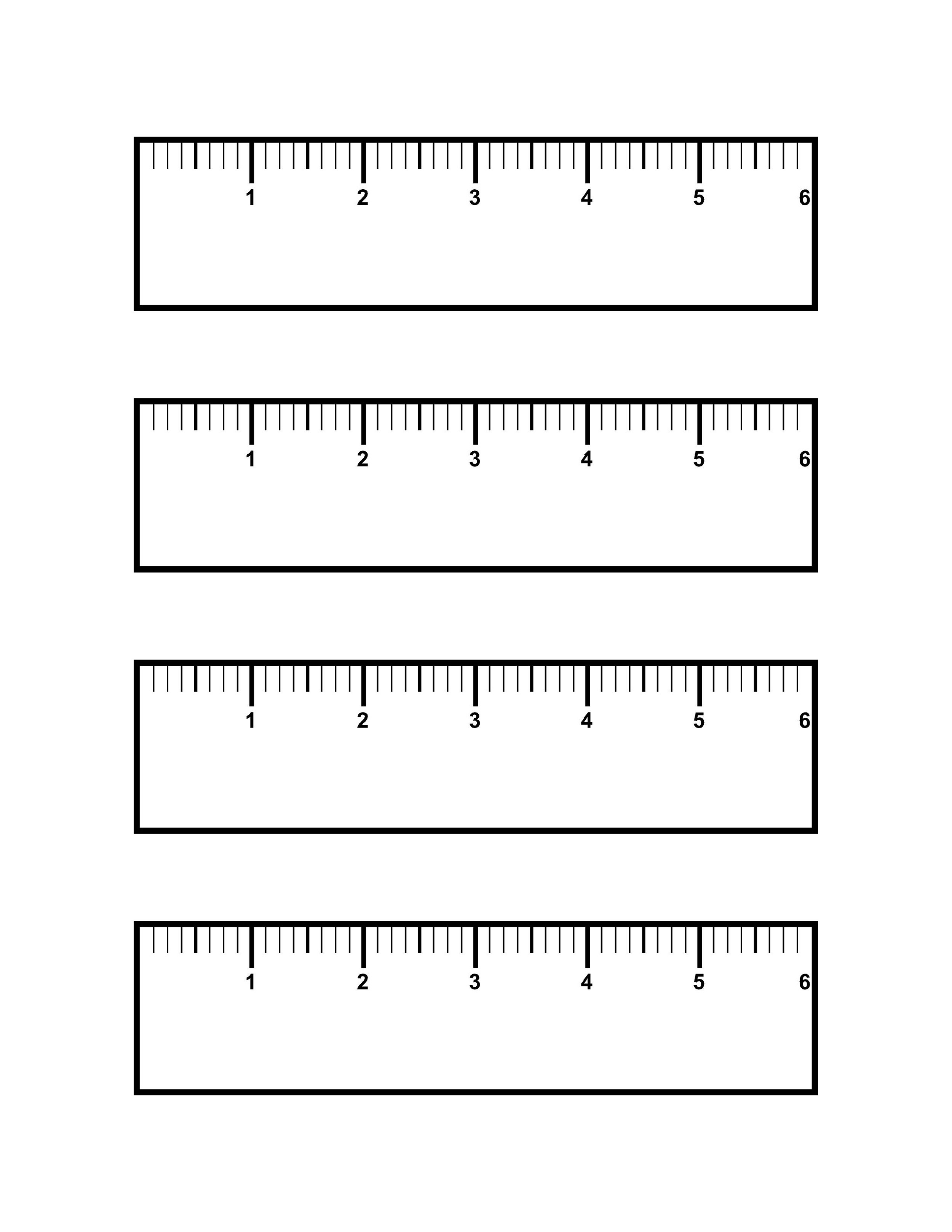 blank inch ruler printable