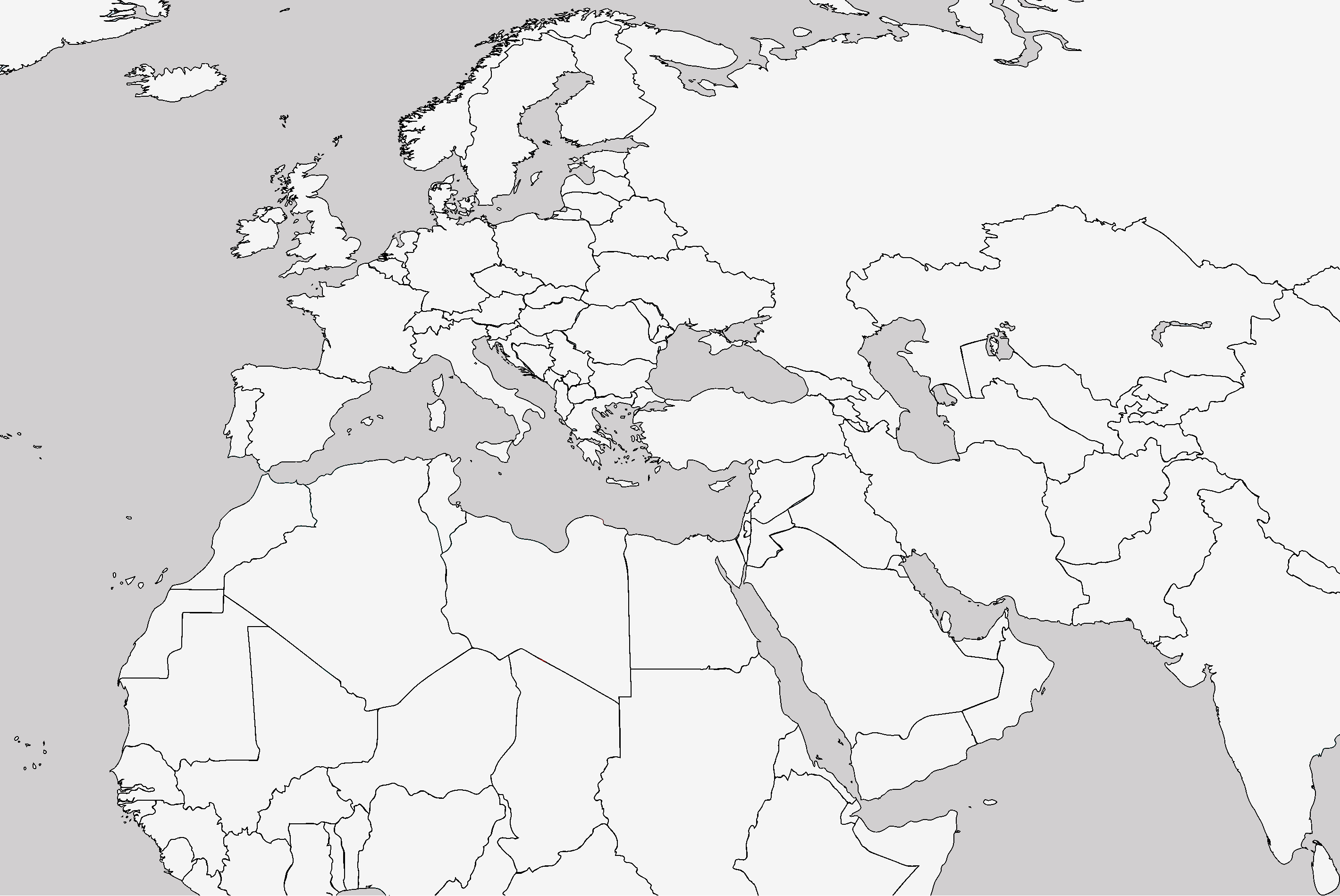 blank map europe middle east
