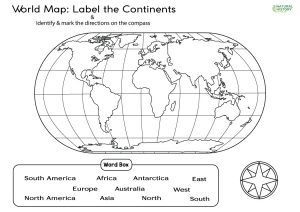 blank map of the world worksheet