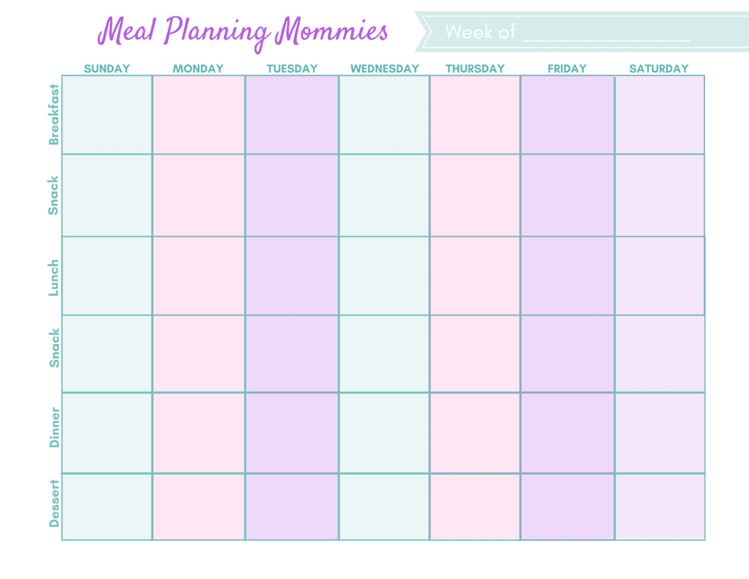 FREE Updated Printable Meal Planning Pages &  Grocery Lists