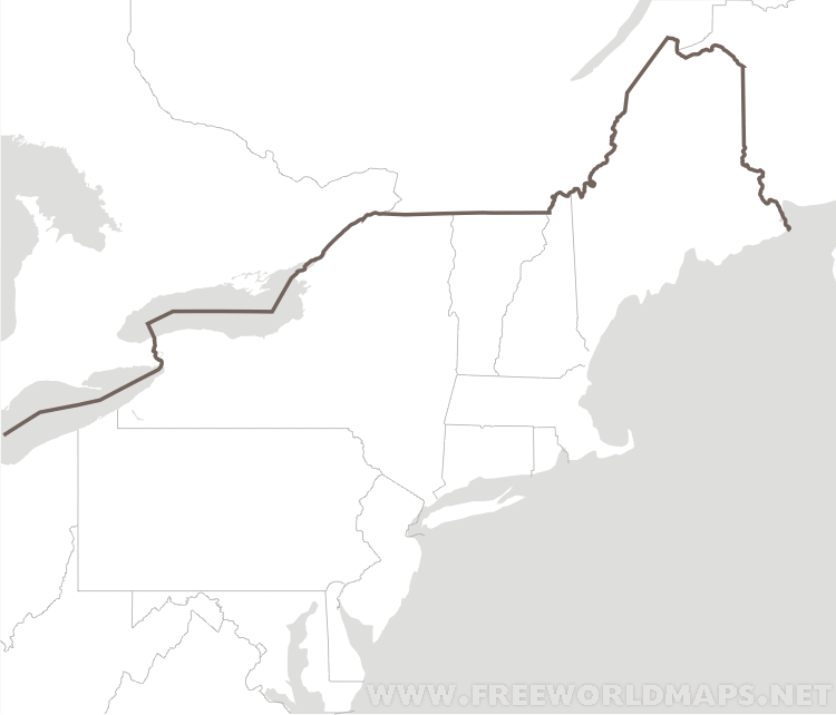 Free printable maps of the Northeastern US