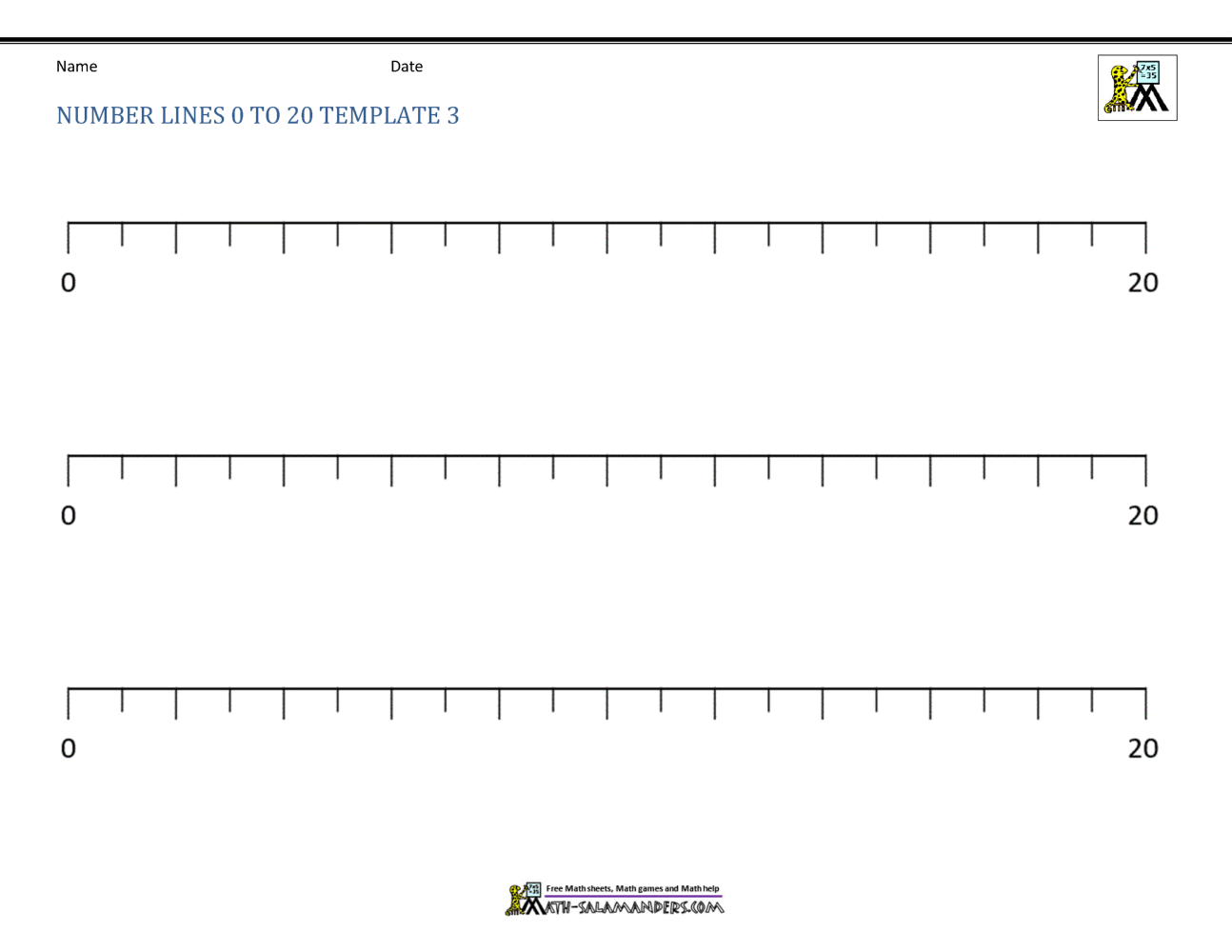 blank number line addition worksheet