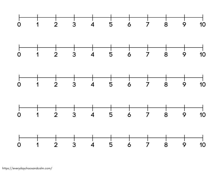 blank number line worksheet 0 10