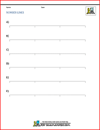 Blank Number Lines