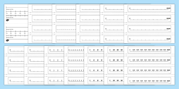 blank number line worksheet first grade