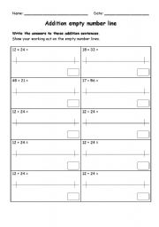 blank number line worksheet