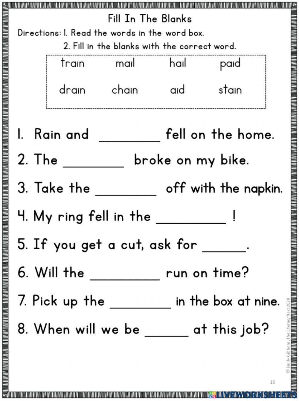 Blank Phonics Worksheet Printable Templates For Phonics Practice