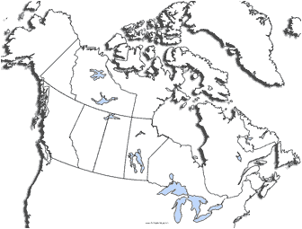 blank printable map of the united states and canada