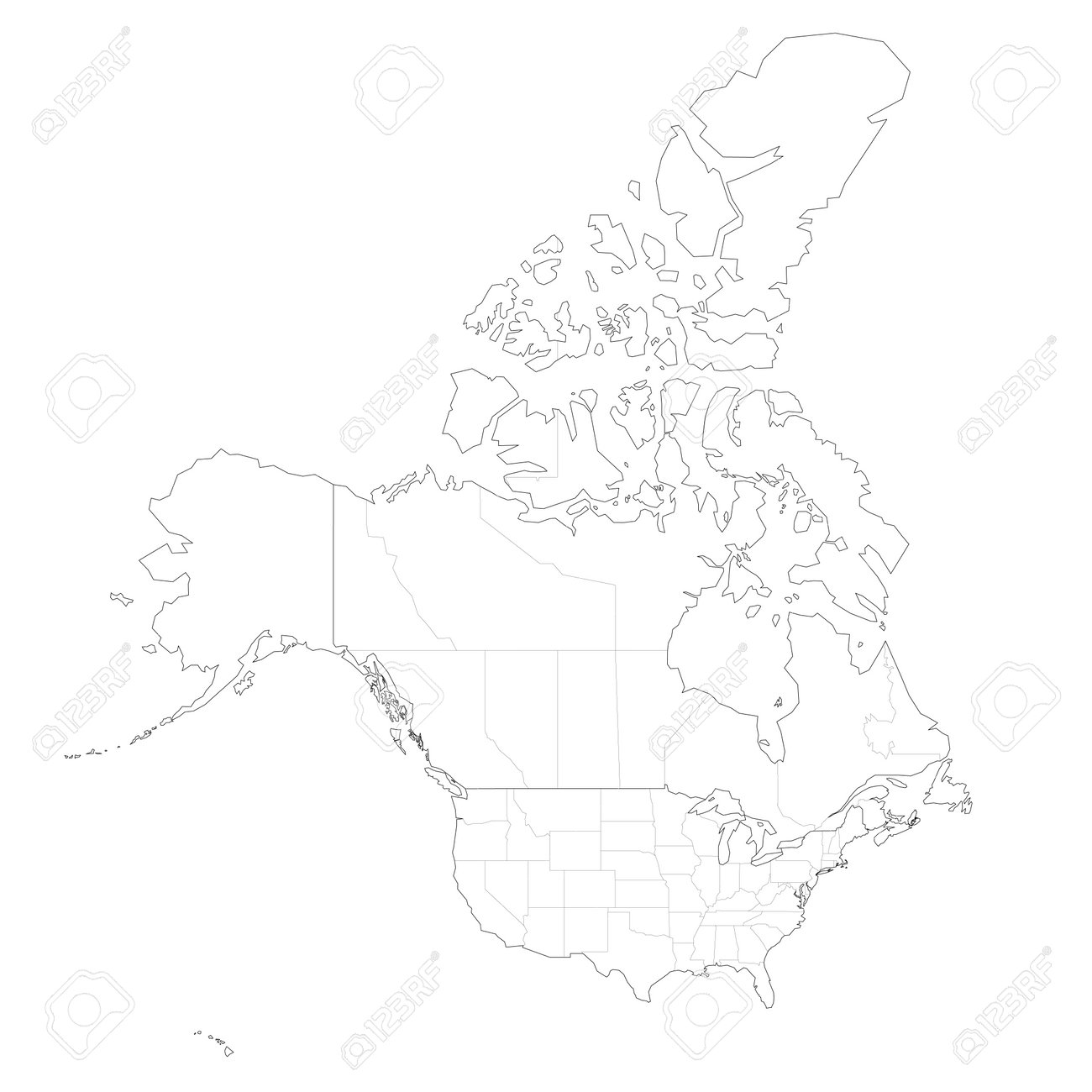 Free blank printable map of the - Blank Printable Map Of The United States And Canada 29 