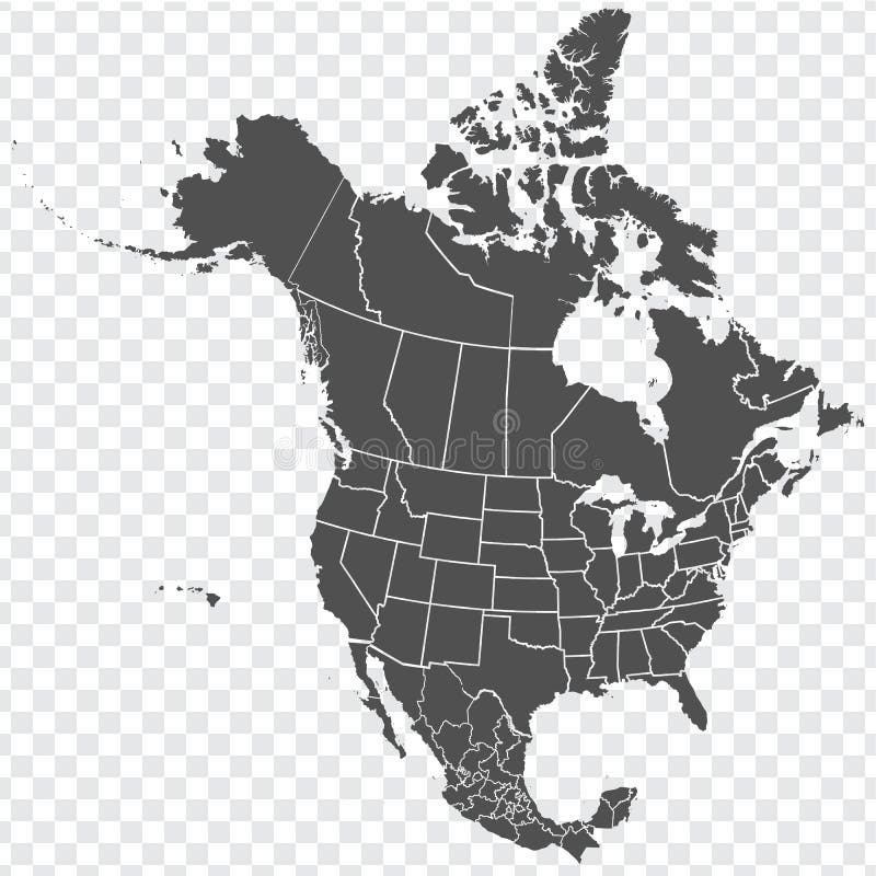 blank printable map of the united states and canada