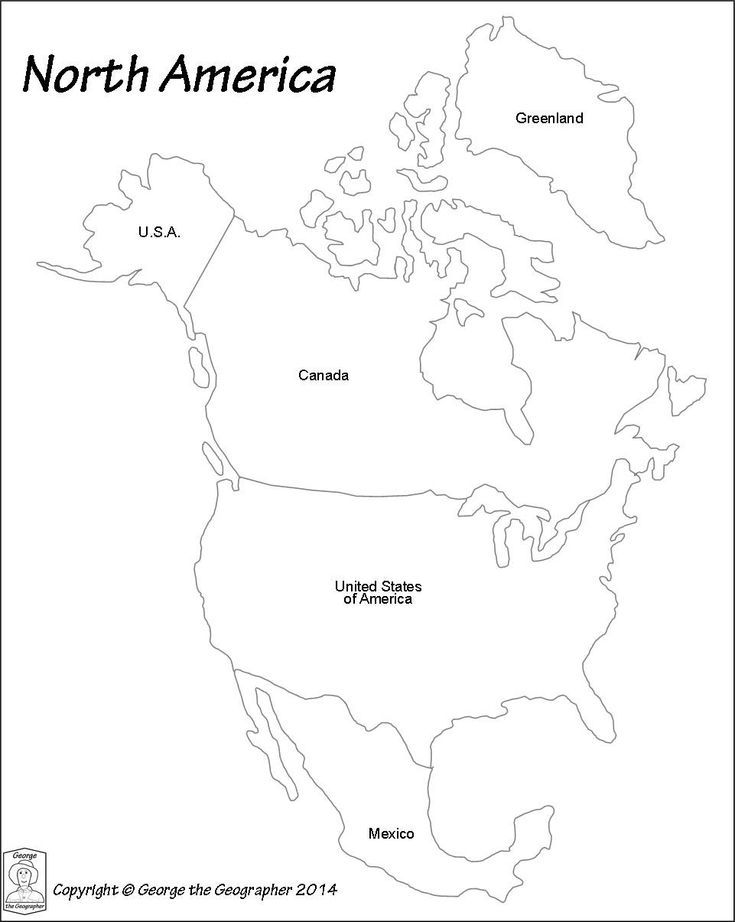 blank printable map of the united states and canada
