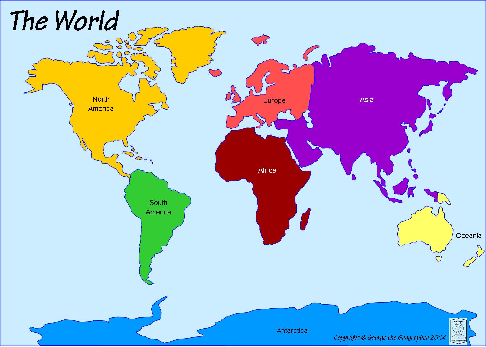 blank printable map of the world continents