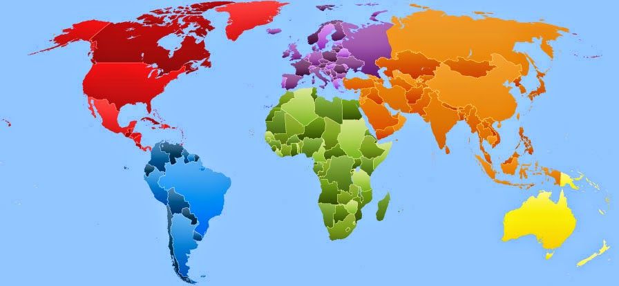 blank printable map of the world continents
