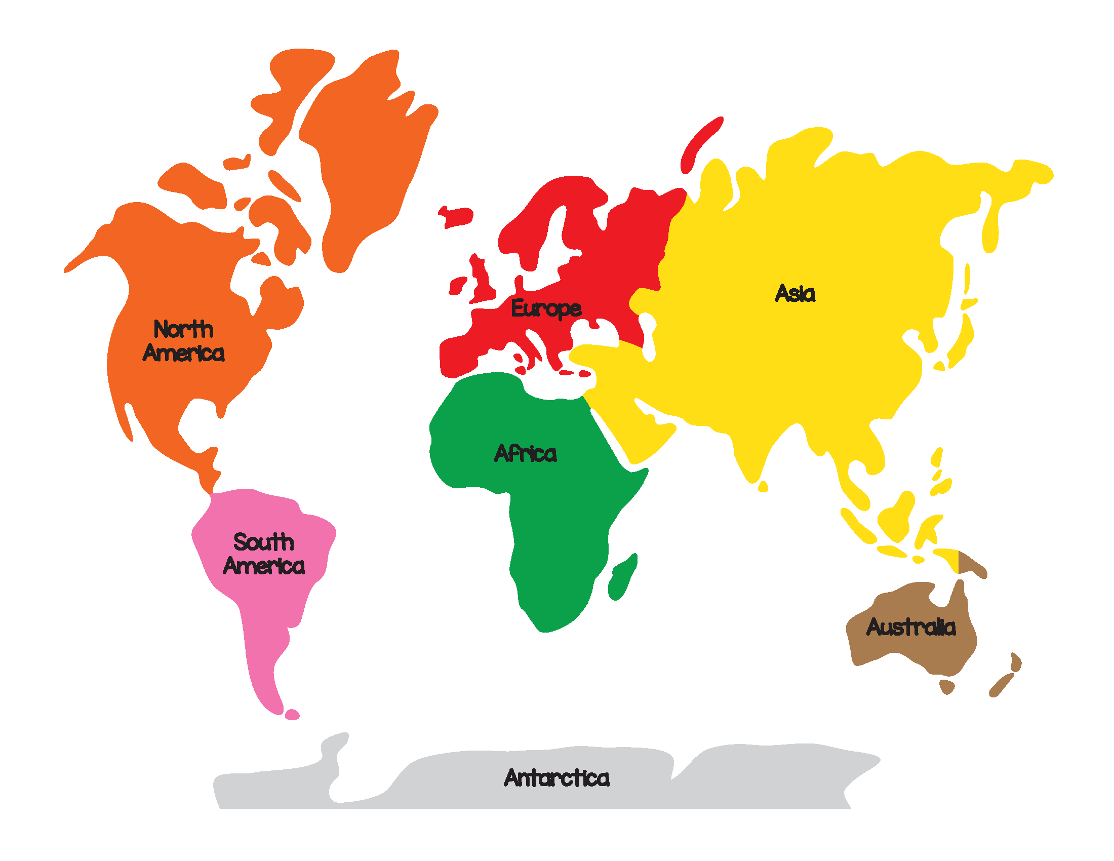 blank printable map of the world continents